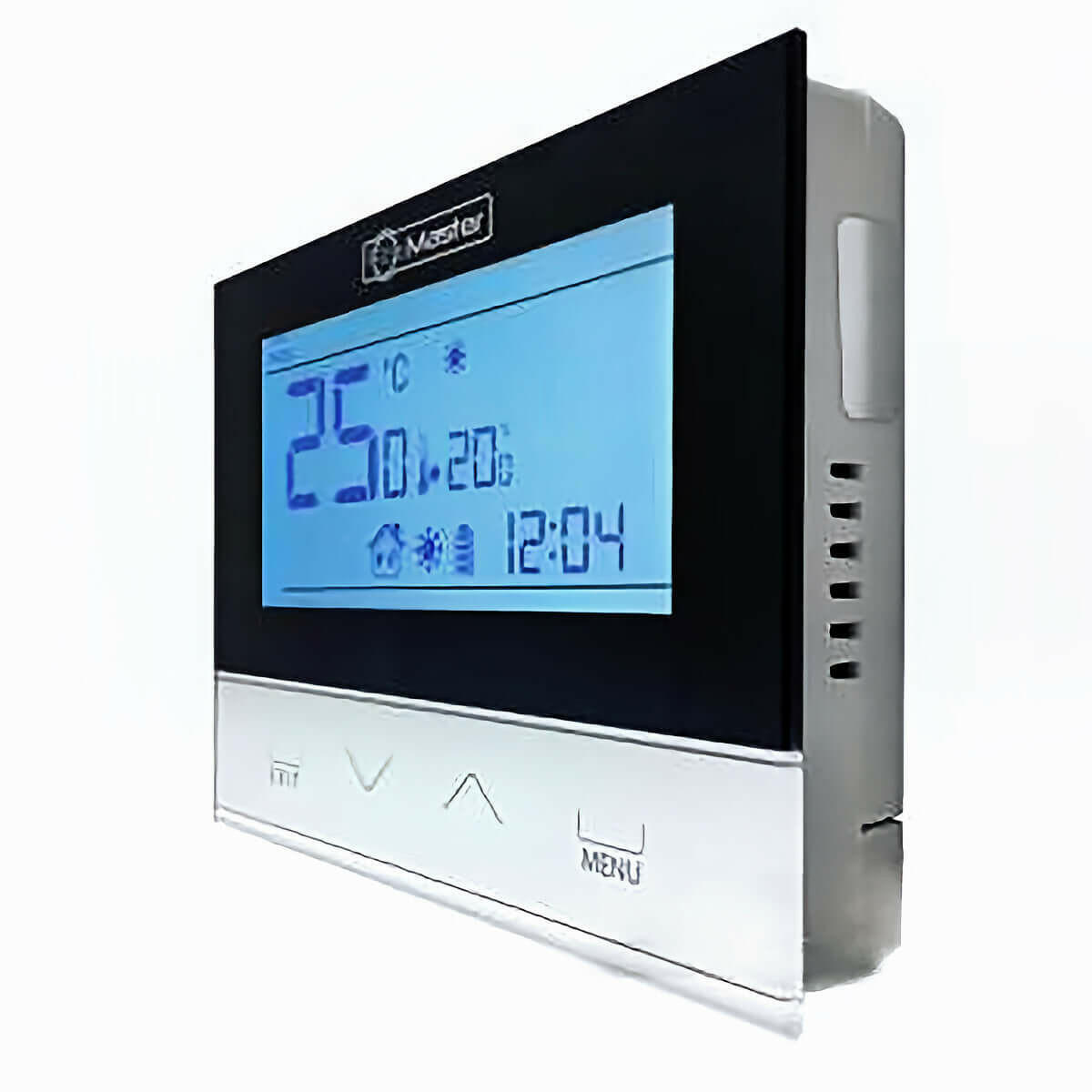 Elegantes Zimmerregler 🏠 mit Wochensteuerung und Hintergrundbeleuchtung für präzise Heizkontrolle 🌡️.