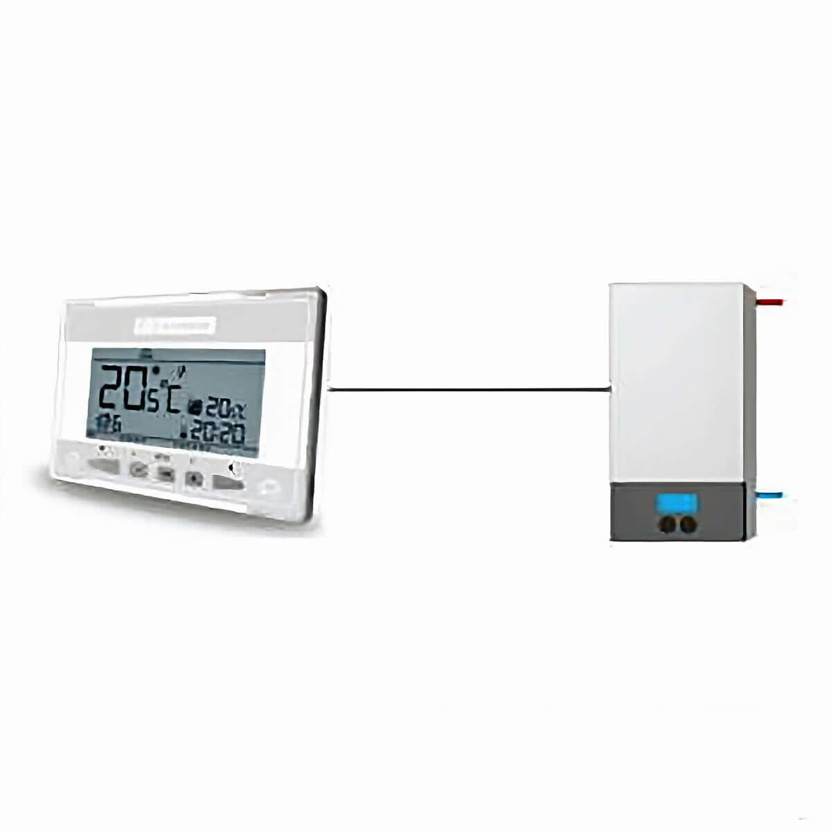 Digitaler Raumthermostat EU-290 mit Hintergrundbeleuchtung verbunden mit Boiler