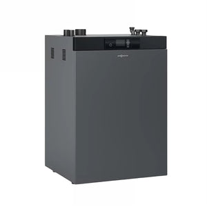 Graues rechteckiges Heizgerät des 12 kW Viessmann Pelletkessel Vitoligno 300-C