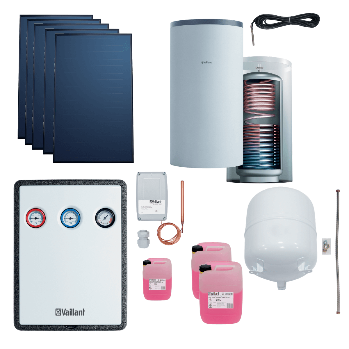 Vaillant Solarpaket Flachkollektoren 12.55 m² - GEMA Shop