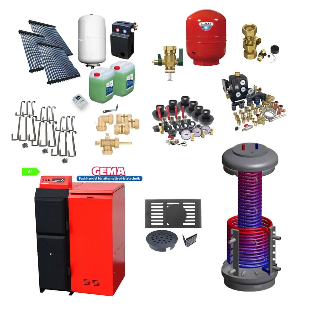 Komplettpaket mit Röhrenkollektoren - GEMA Shop