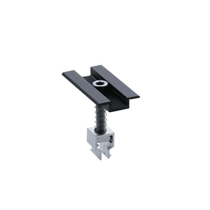 ☀️ PV-Montageclip für Solaranlagen mit Schraube und Feder - schwarz, robust und langlebig.