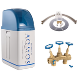 Wasserenthärtungsanlage - Entkalkungsanlage R2D2 - 72 mit 1" Anschluss-Set & Montageblock 1".