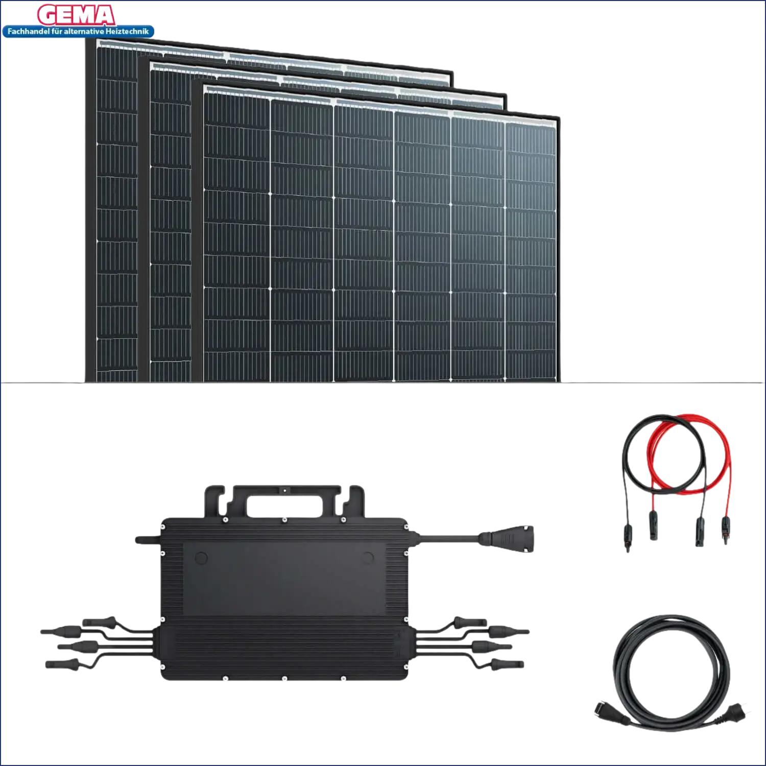 Solar-Paneel-Kit für 1680Wp Balkonkraftwerk auf einem Balkon installiert