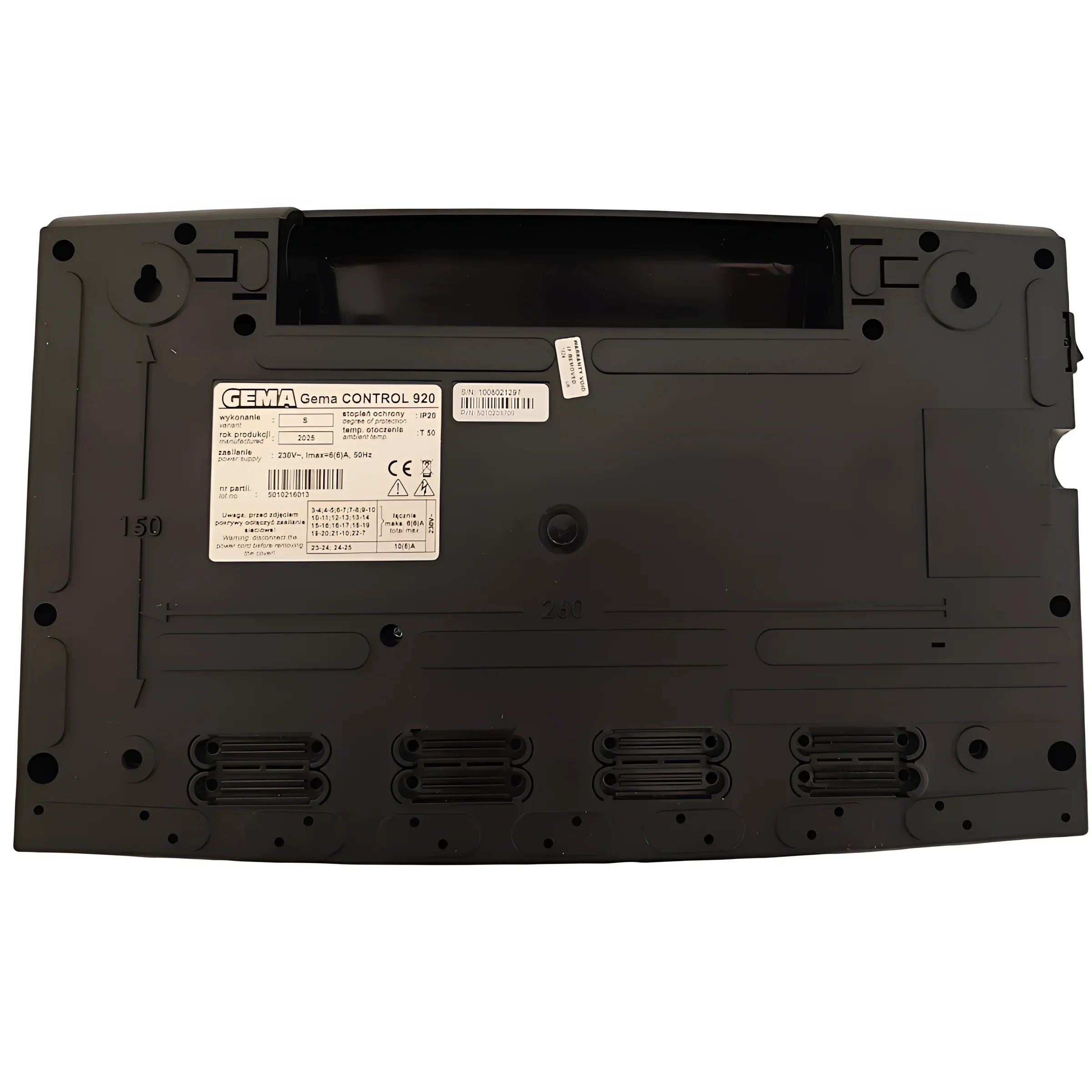 Schwarzes elektronische Steuergerät für Witterungsgeführte Heizungssteuerung Gema Control 920