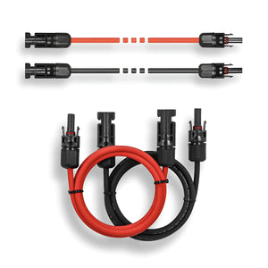 Solarkabel Set 🔌 in rot & schwarz für PV-Anlage, ideal für Huawei Hybrid Wechselrichter 🌞🔋