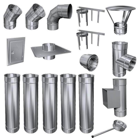 Edelstahlschornstein - einwandig.