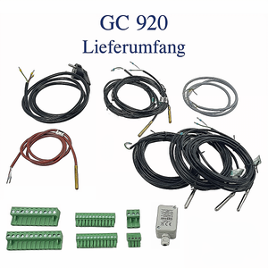 GC 920 Lieferumfang: 🧑‍🔧 Kabel, Sensoren & Verbindungsstecker für Ihre Heizungssteuerung. Perfekte Ausstattung! 🔧