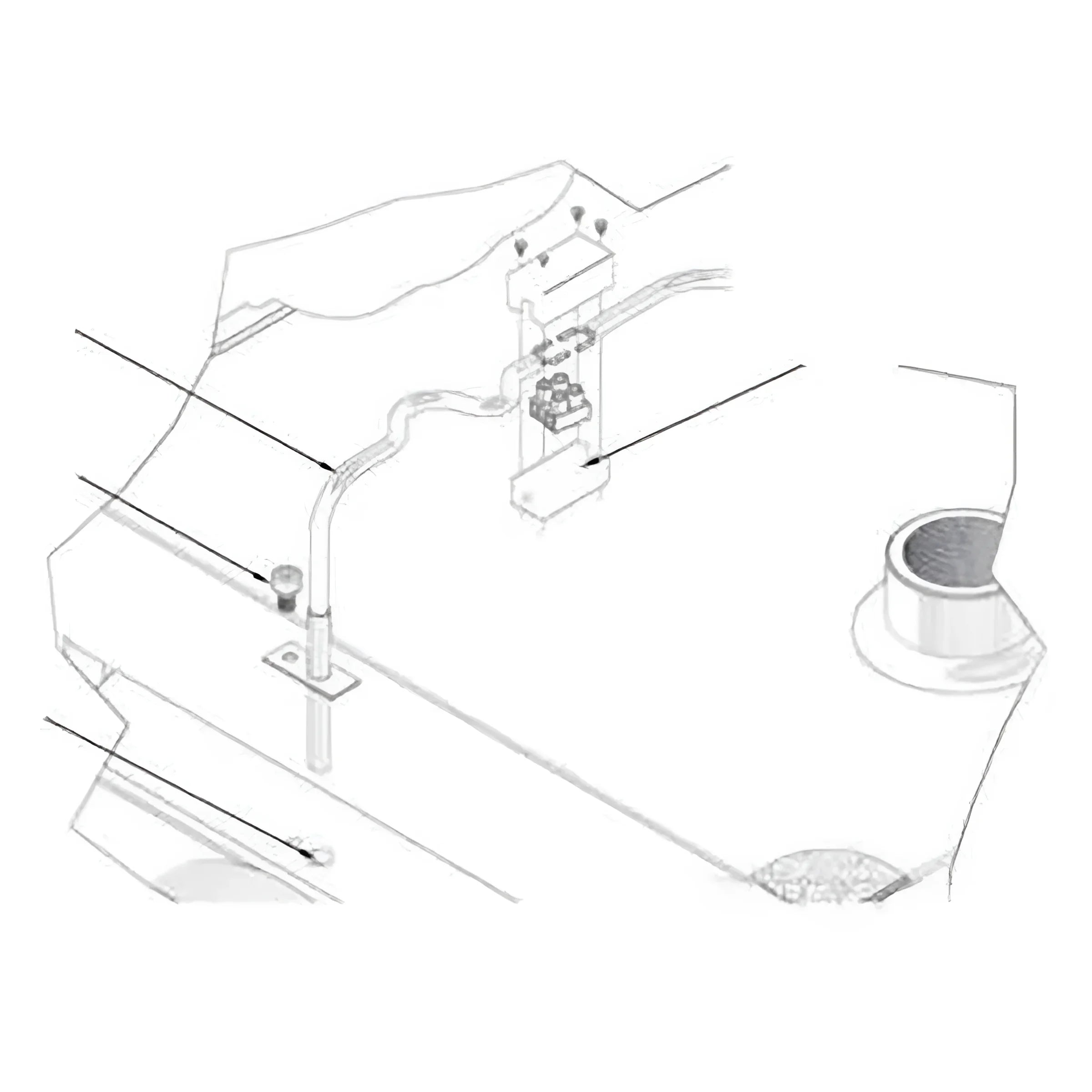 Schematische Darstellung des Kraftstoffsystems eines Fahrzeugs mit original abgassensor defro