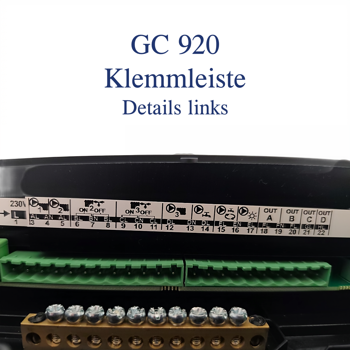 GC 920 Klemmleiste 🔌 - klare Details für einfache Installation und Wartung.