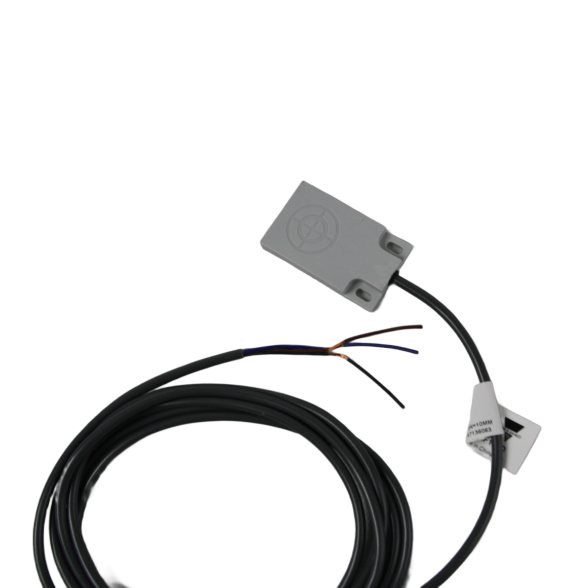Grauer Sensor mit schwarzem Kabel für Attack Wood&Pellet Pelletfüllstandsensor, 10-30VDC