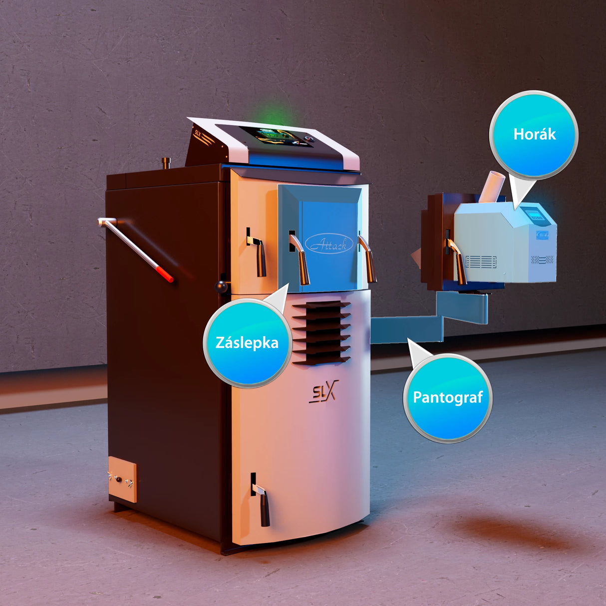 Attack SLX Combi 30 kW - kotao na drva i pelete - grijte učinkovito