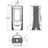 Plamen Tara designer cast iron fireplace – independent of room air