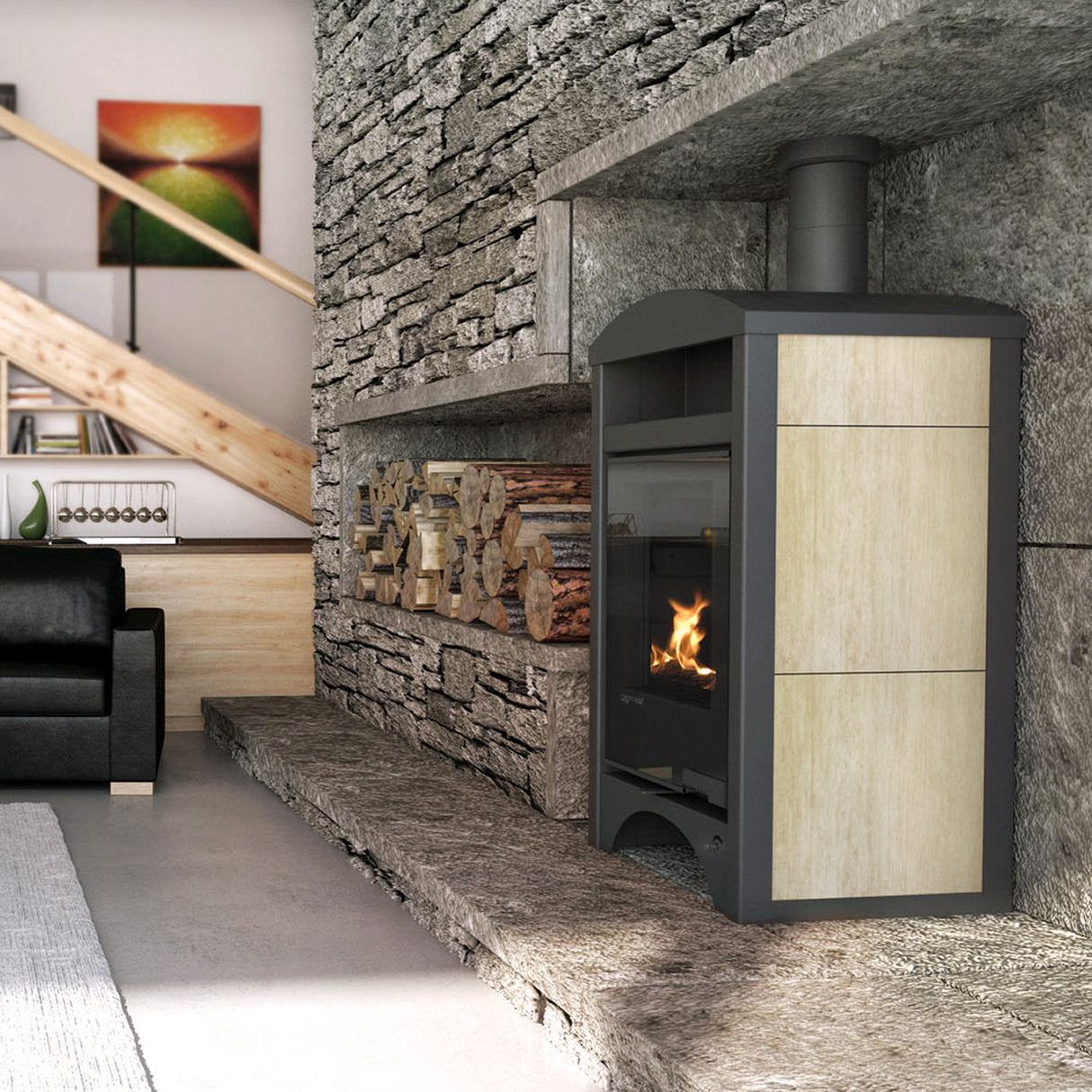 Aquaflam Vario Barma fireplace