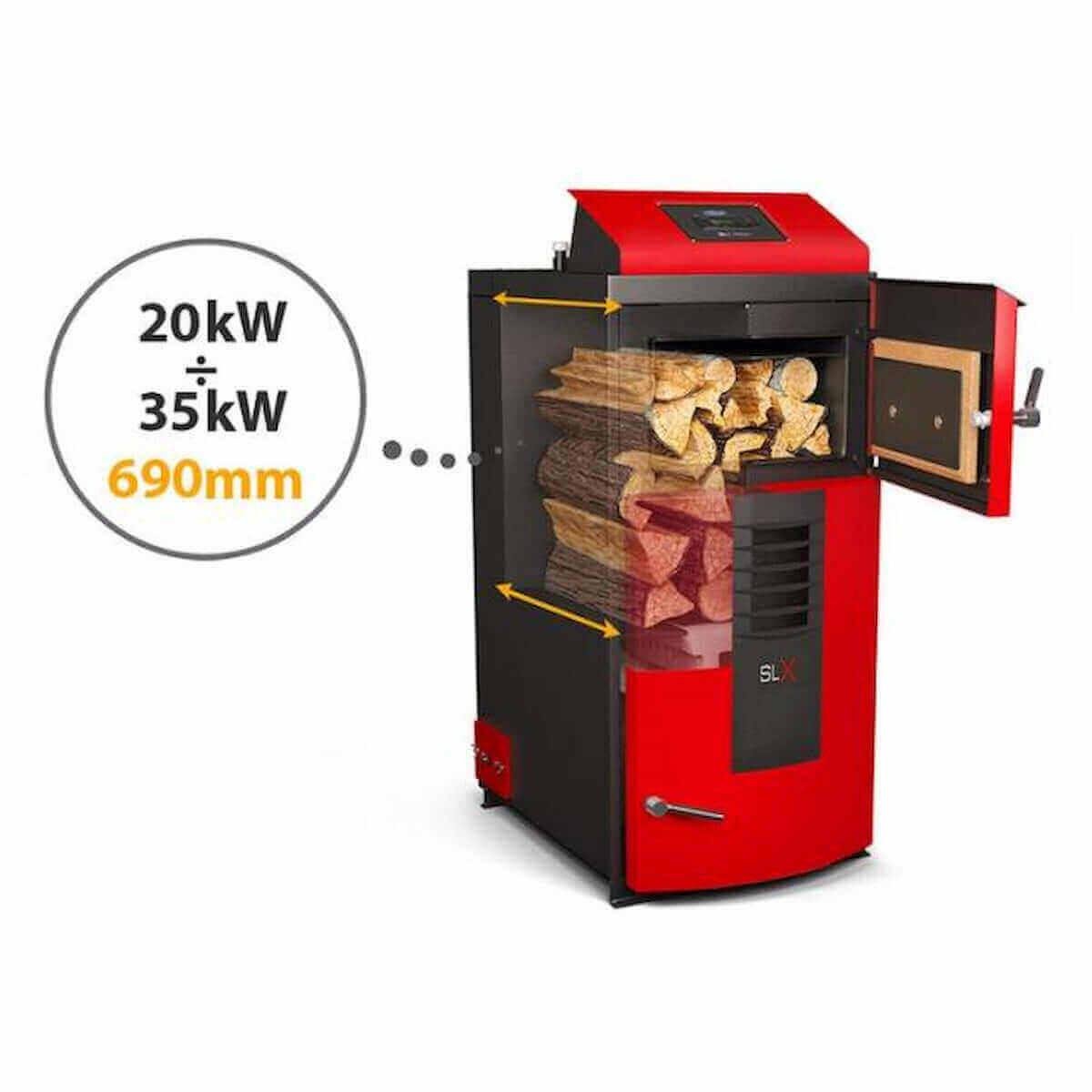 Attack SLX Kombikessel 20 kW – Holz und Pellets – Effizient & vielseitig - GEMA Shop