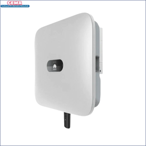 Weißer Huawei SUN2000-10KTL-M1 Hybrid Wechselrichter mit schwarzem Display