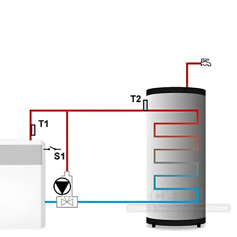 Tech Temperatūras starpības regulators ES - 21 CWU ar LED displeju - GEMA veikals