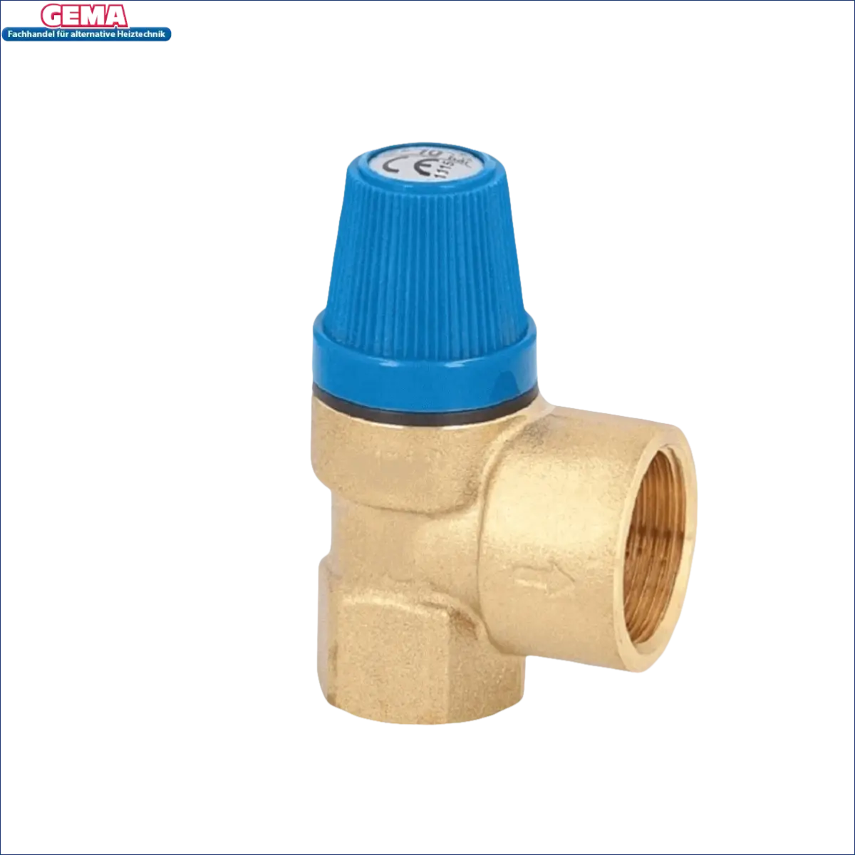 Brassdruckreduzierventil mit blauer Einstellknopf für Warmwasserspeicher 100 Liter