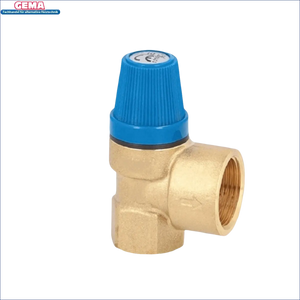 Brassdruckreduzierventil mit blauer Einstellknopf für Warmwasserspeicher 100 Liter